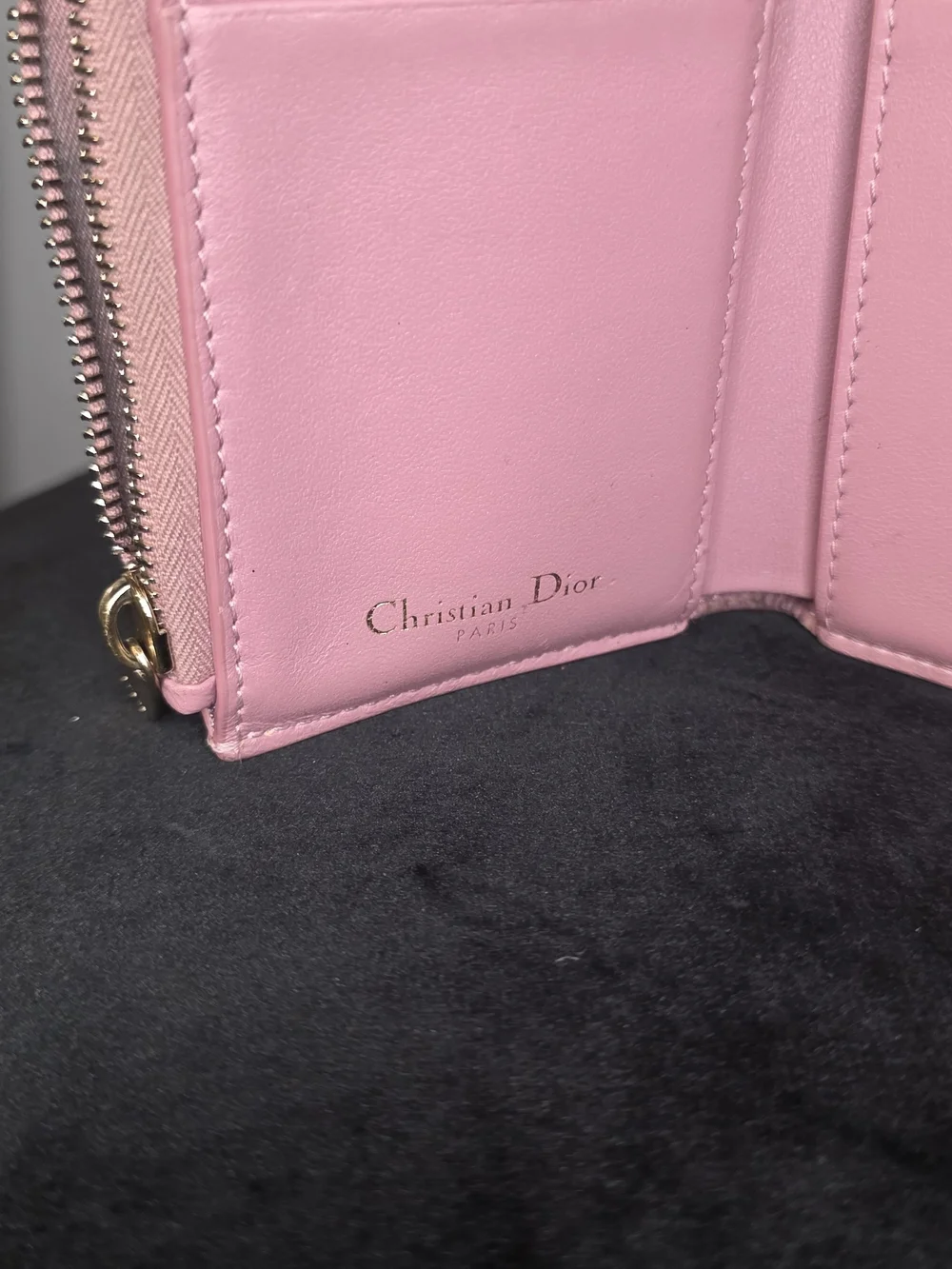 Christian Dior Montaigne  Lotus Pink Trifold Compact Wallet Authentic 💕